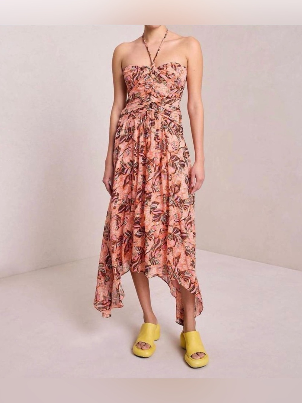 A.L.C. violet dress in orange/rose multi Brand New 4